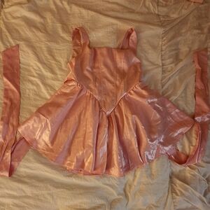 Gorgeous pink party mini dress. Satiny and shiny material, size 6